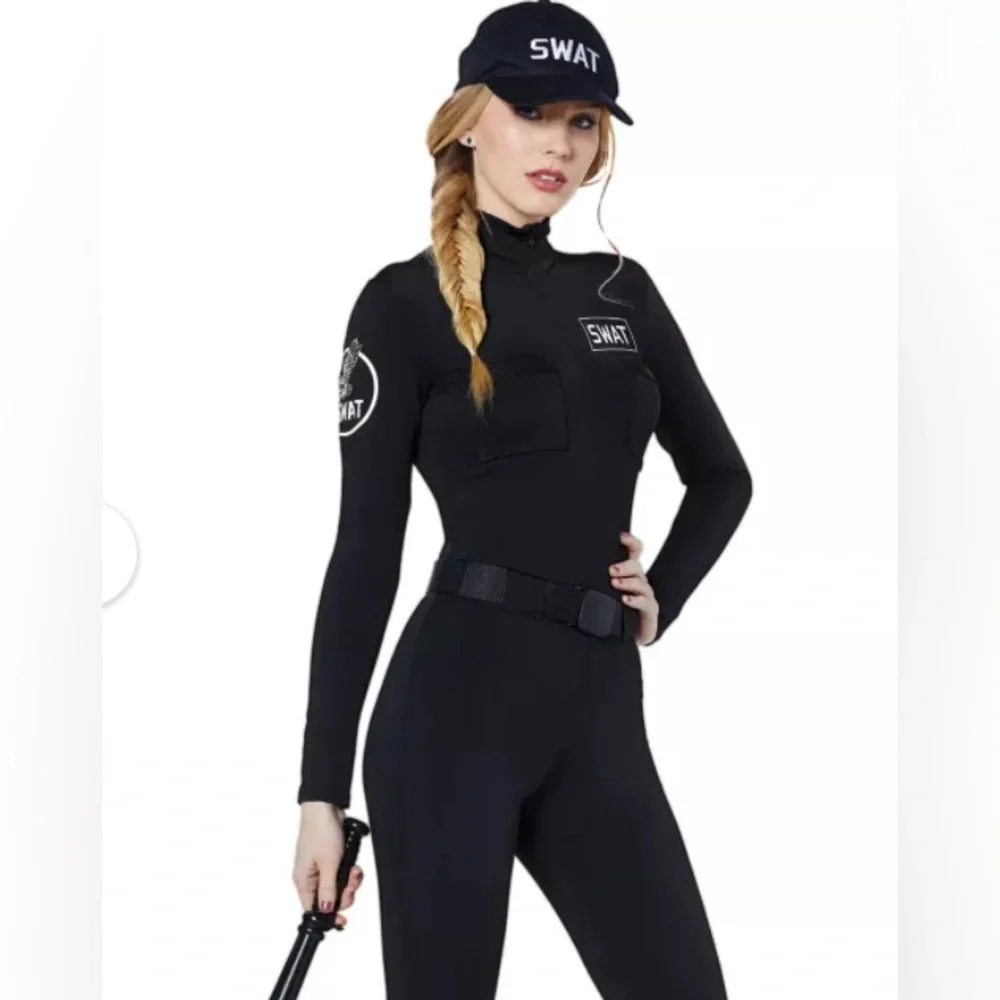 Adult SWAT Catsuit Costume, Bodysuit only, NWOT, Size Large - Picture 3 of 3